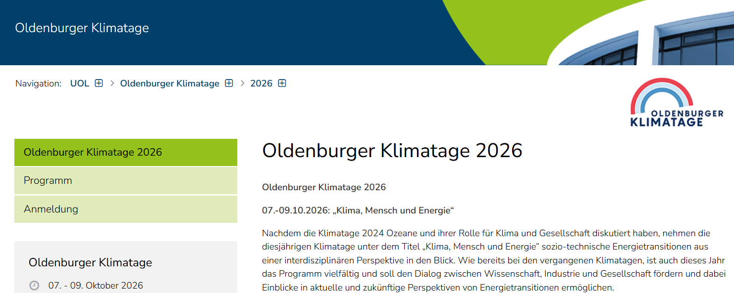 Oldenburger Klimatage 2026
